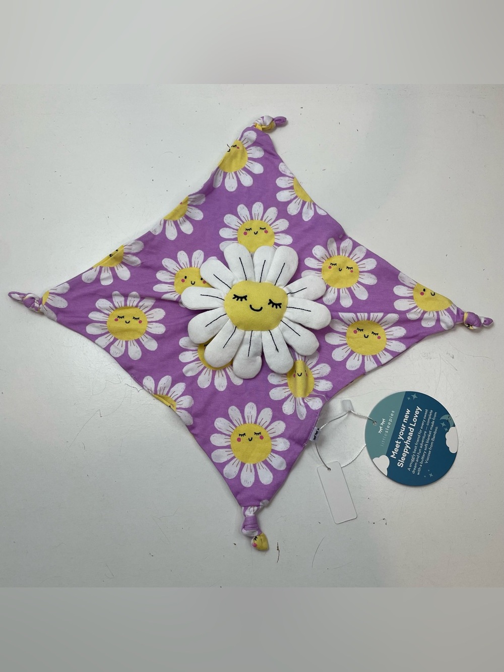 NEW Little Sleepies Maisie the Daisy Sleepyhead Lovey- Bamboo Floral ~ with Tag